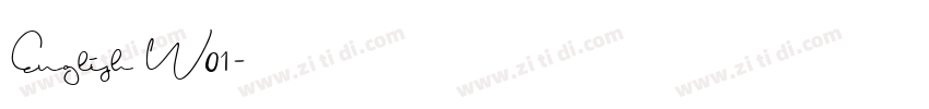 English W01字体转换